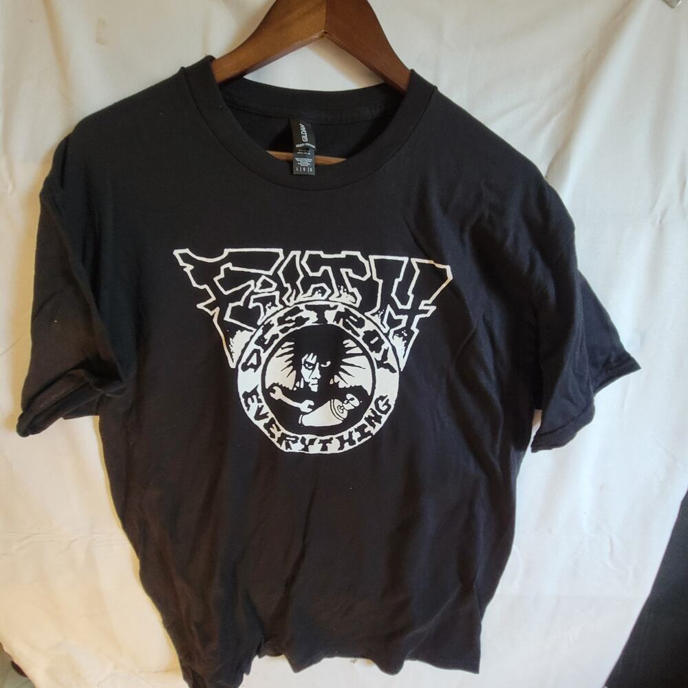 Filth  band t shirt  size large black